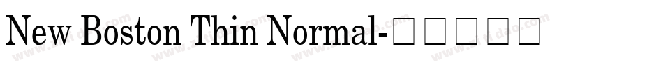 New Boston Thin Normal字体转换